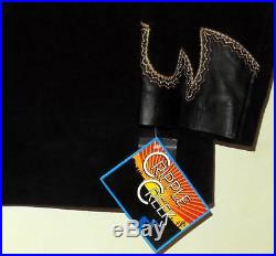 Cripple Creek Black Embroidered Leather & Suede Western Coat Jacket Size M