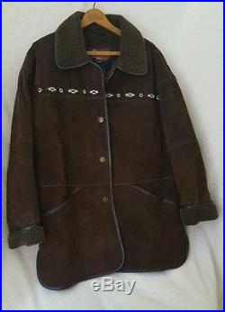 Cripple CreekMENS MJacket/CoatBeaded Western Real Suede & Leather w Fleece