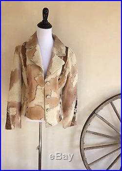 D2K High End Western Wear Shearling Fur Pony Hair Leather Jacket Worn Once M USA