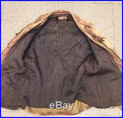 DISTRESSED Vintage FRINGE LEATHER WESTERN JACKET COAT