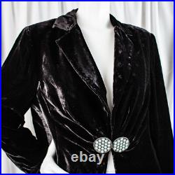 DOUBLE D. RANCH New Black Velvet Turquoise Opaque Stone Women Jacket Size L DOUBLE D. RANCH New Black Velvet Turquoise Opaque Stone Women Jacket Size L
