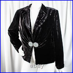 DOUBLE D. RANCH New Black Velvet Turquoise Opaque Stone Women Jacket Size L DOUBLE D. RANCH New Black Velvet Turquoise Opaque Stone Women Jacket Size L