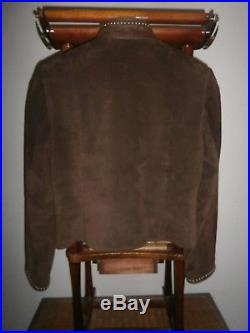 DOUBLE D RANCH Womens Leather Western Jacket Medium Embellished/Studded