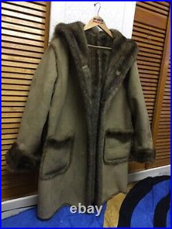Dennis Basso Woman Warm Winter Hooded Reversible Faux Fur Coat Jacket Size Uk XL