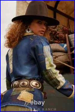 Double D Ranch Crossing the Brazos Denim Jacket 1X NWT Patchwork Embrd Bead Double D Ranch Crossing the Brazos Denim Jacket 1X NWT Patchwork Embrd Bead