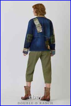 Double D Ranch Crossing the Brazos Denim Jacket 1X NWT Patchwork Embrd Bead Double D Ranch Crossing the Brazos Denim Jacket 1X NWT Patchwork Embrd Bead
