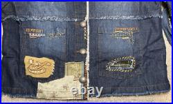 Double D Ranch Crossing the Brazos Denim Jacket 1X NWT Patchwork Embrd Bead Double D Ranch Crossing the Brazos Denim Jacket 1X NWT Patchwork Embrd Bead