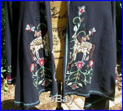 Double D Ranch Embroidered Beaded Ponies Horses Western Plains Jacket NWOT M