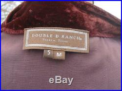 Double D Ranch Ranchwear Chocolate Brown Velvet Poncho Top S/M NWOT $398