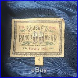 Double D Ranch Wear Womens S Blue Velvet Western Cropped Bolero Jacket Studded