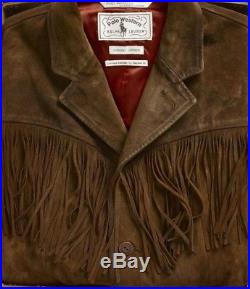 Double Ralph Lauren RRL Mens Polo Western Limited Edition Brown Suede Jacket NWT