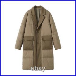 Down Jacket Men's Mid-length High-end Winter Thick Loose Warm Duck Down Jacket