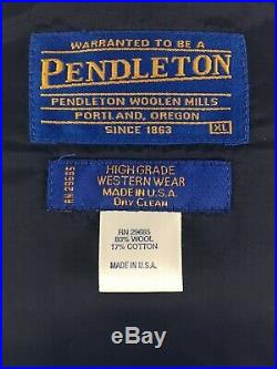 EUC Pendleton High Grade Western Wear Coat Snap & Zip Closure USA Men's XL