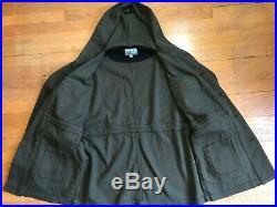 Epaulet Parka Coat Sashiko Army Pique Japanese Cotton Olive Jacket Made In LA 44