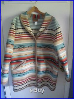 Exslusive Pendleton Virgin Wool Women Reversible Blanket Jacket Western Coat XL