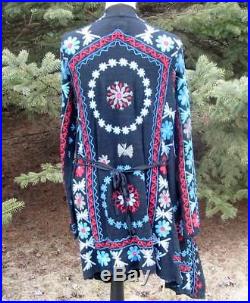Fabulous Biya Johnny Was Embroidered Western Sweater Jacket EUC Small