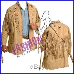 Fashion Runway Men Cowhide Leather Western Jacket-Coat Sizes XS 6XL