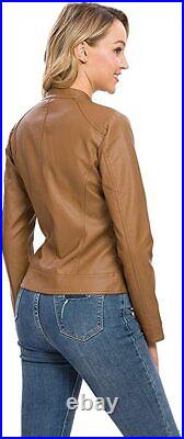 Fashionable Women Genuine Sheepskin 100% Leather Jacket Casual Wear Western Coat