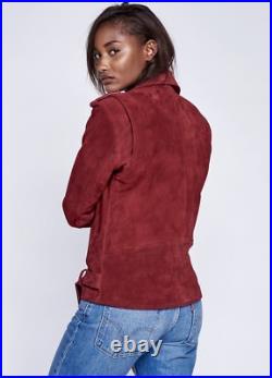 Free People Jacket Moto Suede by Understated Wine Ornate Western Buckle S NWT Free People Jacket Moto Suede by Understated Wine Ornate Western Buckle S NWT