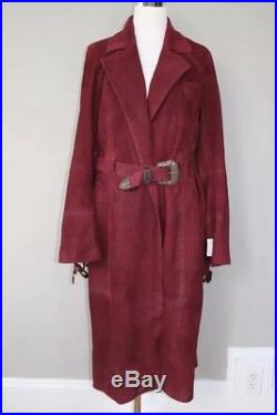 Free People Western Suede Duster Trench Court Retails $800
