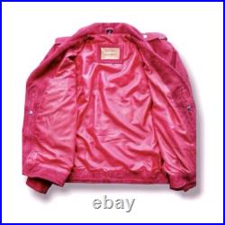 Free People x Understated Leather Suede Western Moto Jacket Wine XS $498