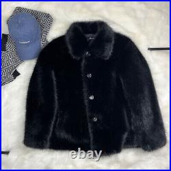 Fur Coat Men's Winter Thickened Short Fox Fur Fur All-in-one Latest Mink Coats