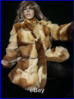 Genuine Fur coat jacket Cowboy Western spotted rare design