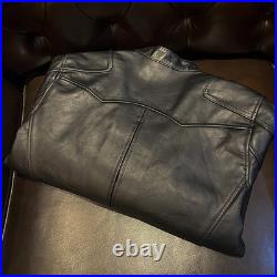 Genuine Leather Jacket Men's Cowhide Standing Collar Motorcycle Amikaji Jackets