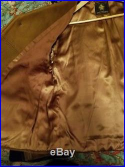 Golden Bear Leather Jacket M/L Light Brown Motorcycle Western (Taylor Stitch)