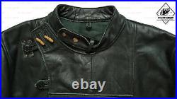 Handmade Military Rider Leather Jacket Rare Avant Gaurd 50s Swedish Futuristic