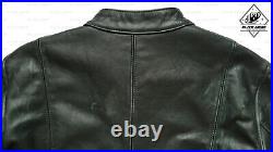 Handmade Military Rider Leather Jacket Rare Avant Gaurd 50s Swedish Futuristic