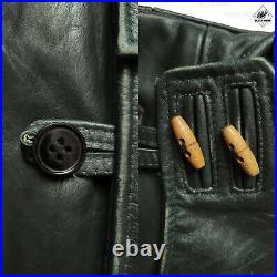 Handmade Military Rider Leather Jacket Rare Avant Gaurd 50s Swedish Futuristic