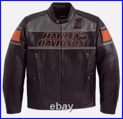 Harley-Davidson Men's Black Leather Motorcycle Jacket Biker Riding Genuine Coat Harley-Davidson Men's Black Leather Motorcycle Jacket Biker Riding Genuine Coat