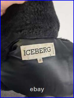 ICEBERG Disney aviator suede flight jacket coat RARE sheepskin 90s 1992 L 42 (2)