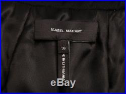 ISABEL MARANT Black & Burgundy Embroidered Western Style Bomber Jacket Size 38 4