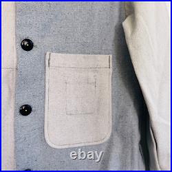 Imperfects Jacket Mens Shepards Denim Button Up Patchwork Chore Coat Shacket Imperfects Jacket Mens Shepards Denim Button Up Patchwork Chore Coat Shacket