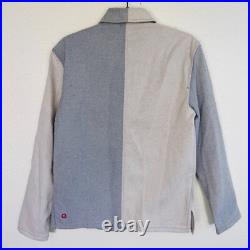 Imperfects Jacket Mens Shepards Denim Button Up Patchwork Chore Coat Shacket Imperfects Jacket Mens Shepards Denim Button Up Patchwork Chore Coat Shacket