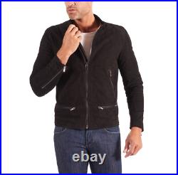 Jacket Suede Leather Men Mens Western Coat Soft Bomber Lambskin American Black 8 Jacket Suede Leather Men Mens Western Coat Soft Bomber Lambskin American Black 8