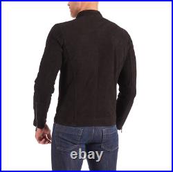 Jacket Suede Leather Men Mens Western Coat Soft Bomber Lambskin American Black 8 Jacket Suede Leather Men Mens Western Coat Soft Bomber Lambskin American Black 8