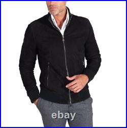 Jacket Suede Leather Men Mens Western Coat Soft Bomber Lambskin American Black 9 Jacket Suede Leather Men Mens Western Coat Soft Bomber Lambskin American Black 9