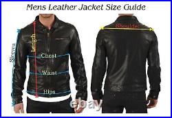 Jacket Suede Leather Men Mens Western Coat Soft Bomber Lambskin American Brown 7