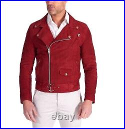 Jacket Suede Leather Men Mens Western Coat Soft Bomber Lambskin American Red 5 Jacket Suede Leather Men Mens Western Coat Soft Bomber Lambskin American Red 5