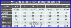 Jacket Western Classic Vest Coat Waistcoat Women Button Lambskin Leather Brown