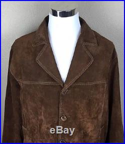KING RANCH XL/2XL Brown Western 100% Genuine Leather Fully Lined Jacket Coat XXL