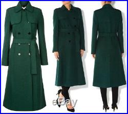 Kate Middleton Pine Green Persephone Double-Breasted Womens Woolen Trench Coat