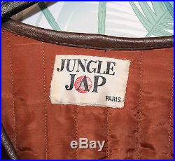 Kenzo Jungle early 1970s boho western cowhide jacket, size M