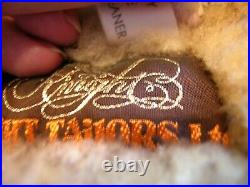 Knight Tailors Shearling Sheepskin Tan Brown Jacket Coat Mens Size 42, Excellent