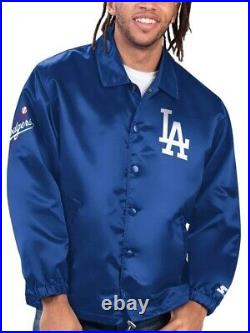 LA Ice Cube Vintage 90s Athletic Jacket Blue Satin Bomber Style Varsity Jacket