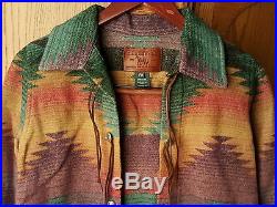 LAUREN RL Ralph Lauren Aztec Indian Western Wool Blazer Jacket Coat Size PM