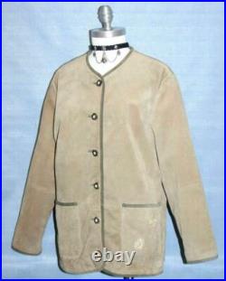 LEATHER German Jacket Coat Winter Hunting Western Women B44 14 L